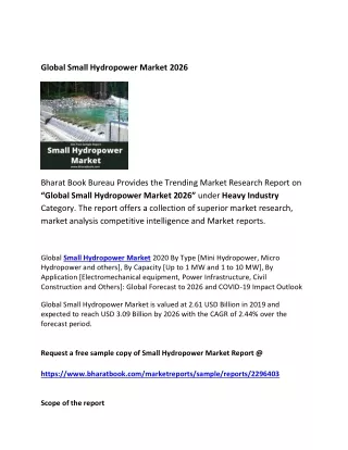 global small hydropower market 2026