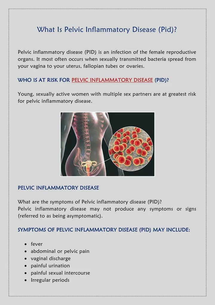 what is pelvic inflammatory disease pid