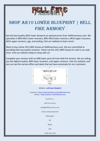 Shop AR10 Lower Blueprint | Hell Fire Armory