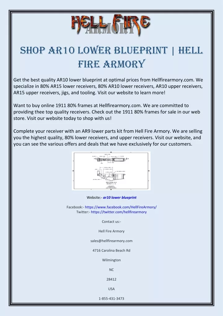 shop ar10 lower blueprint hell fire armory