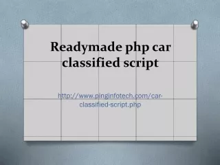 readymade php car classified script