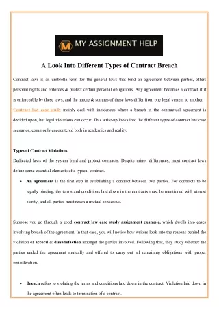 a look into different types of contract breach