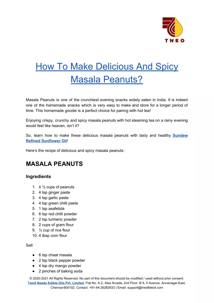 how to make delicious and spicy masala peanuts