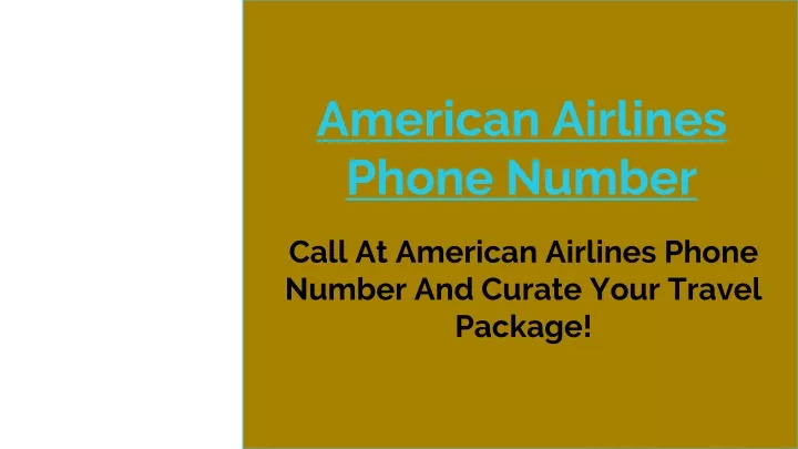 american airlines phone number