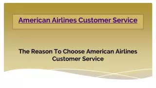 PPT - American Airlines Customer Service For Flight Booking ...