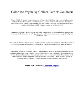 color me vegan by colleen patrick goudreau