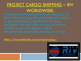 Project Cargo Shipping – RIV Worldwide: