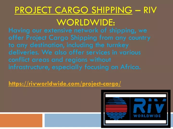 project cargo shipping riv worldwide