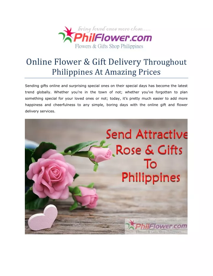 online flower gift delivery throughout