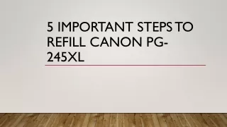 5 Steps to Refill CANON PG- 245XL