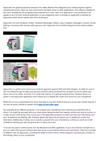 applocker has gained popularity because