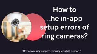 how to solve t he in app setup errors of ring