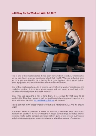 is it okay to do workout with ac on