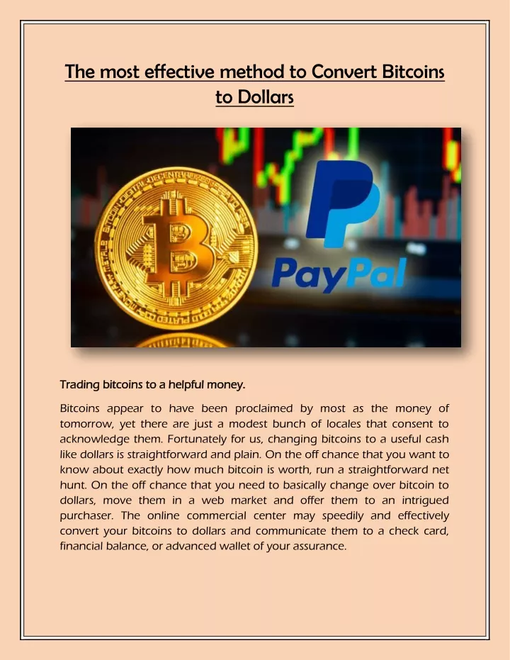 the most effective method to convert bitcoins