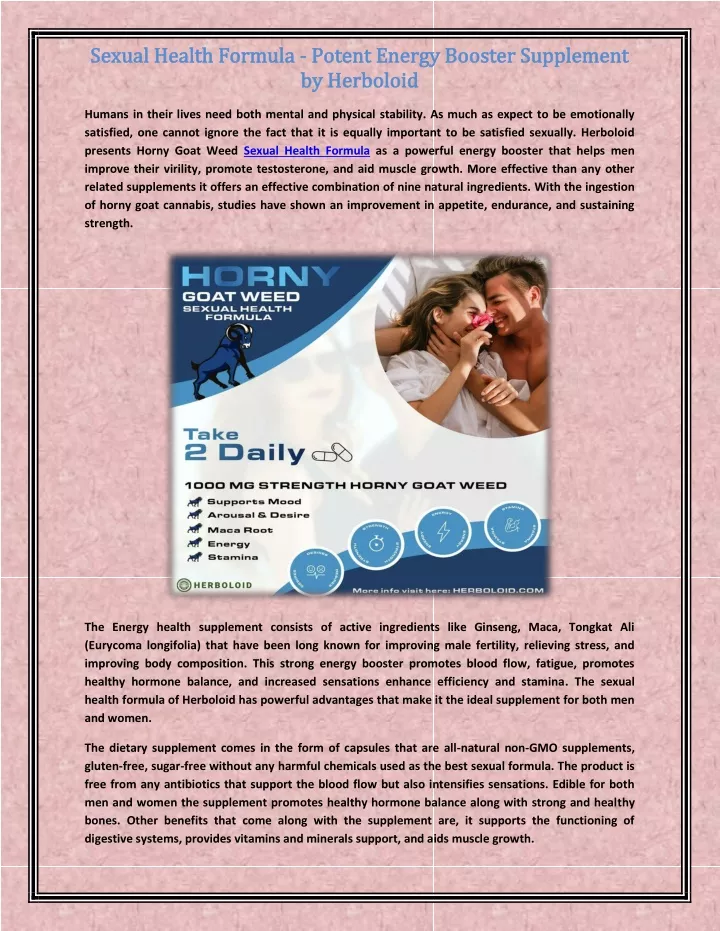 sexual health formula sexual health formula