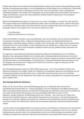 Der ultimative Guide für  Die Besten Schallzahnbürsten Im Test -- 2020