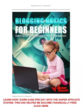 blogging basics for beginners