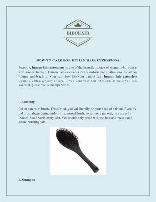 HOW TO CARE FOR HUMAN HAIR EXTENSIONS