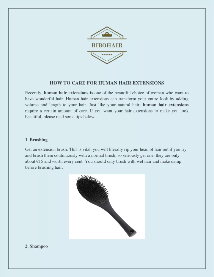 how to care for human hair extensions