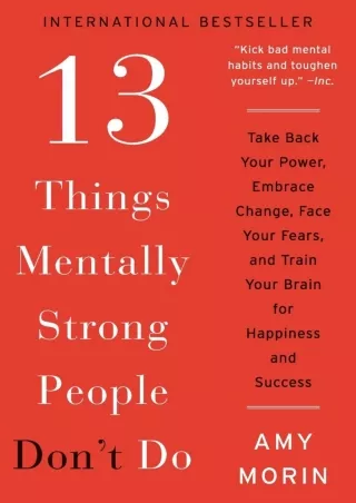 DOWNLOAT  13 Things Mentally Strong People Don t Do Take Back Your Power Embrace