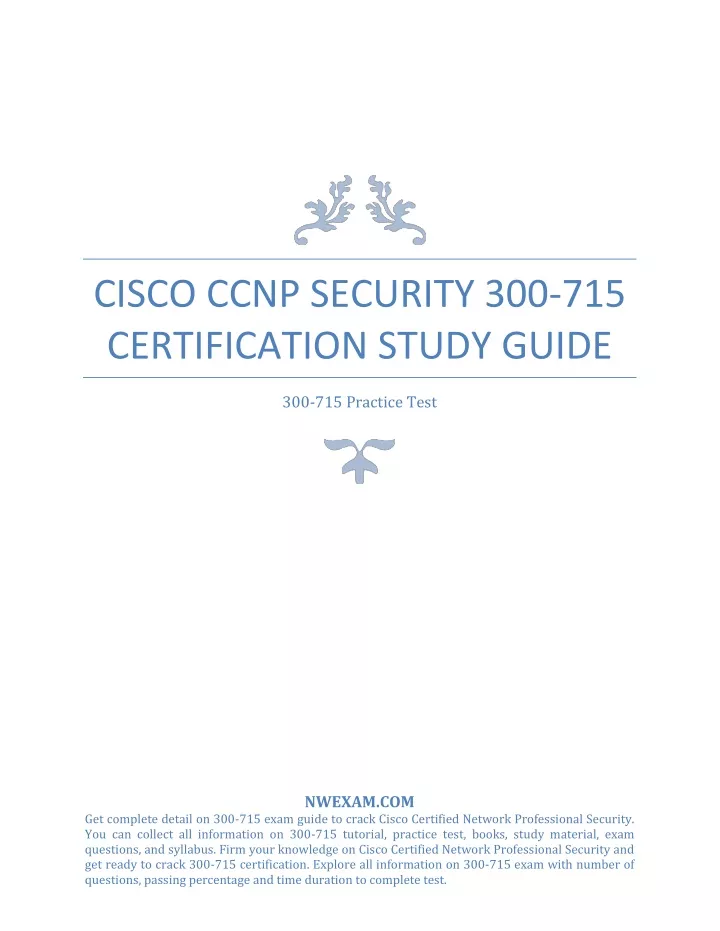 cisco ccnp security 300 715 certification study
