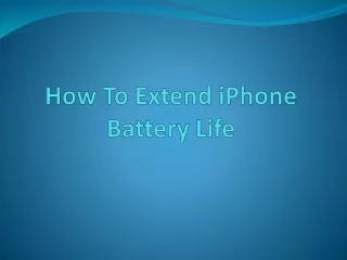 Way To Improve Your iPhone Battery Life