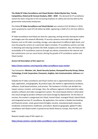 the global ip video surveillance and vsaas market