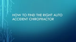 how to find the right auto accident chiropractor