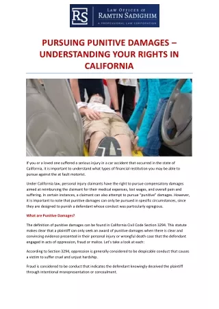 pursuing punitive damages understanding your