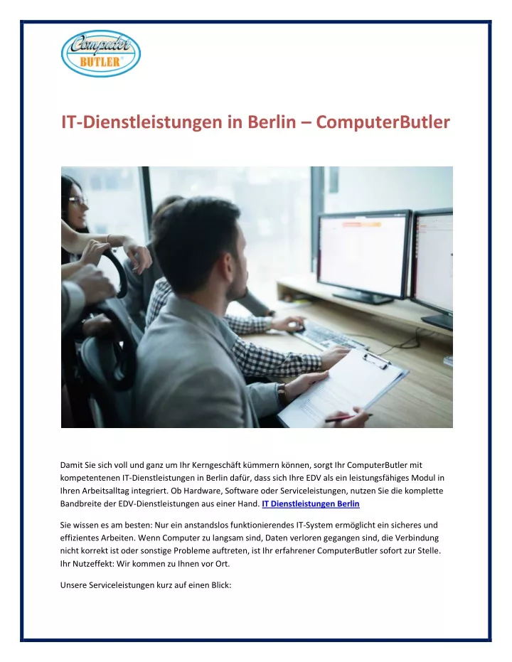 it dienstleistungen in berlin computerbutler