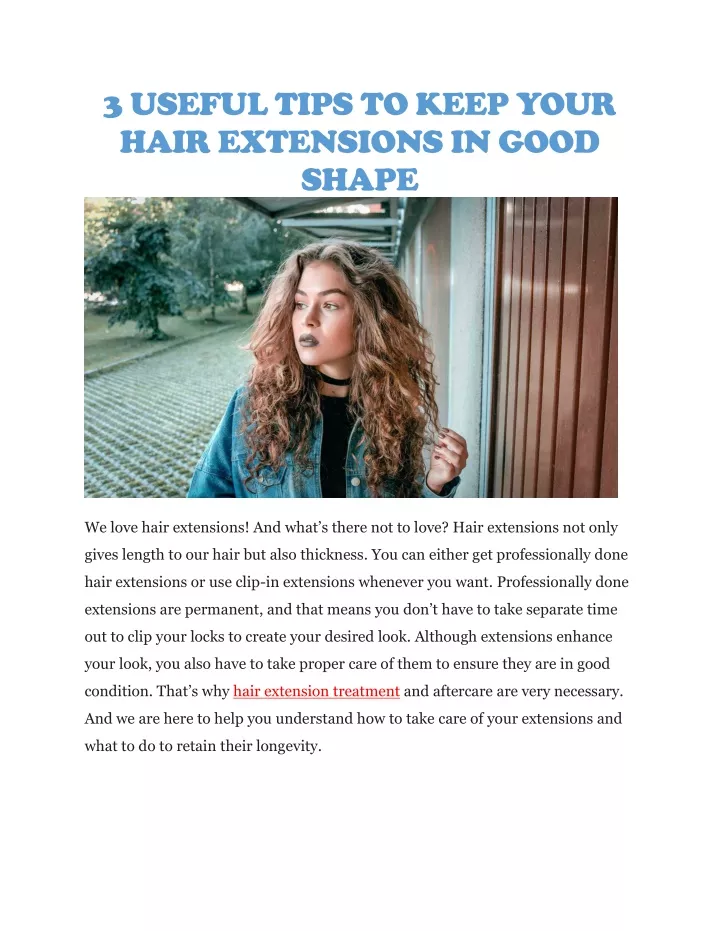 3 useful tips to keep your hair extensions