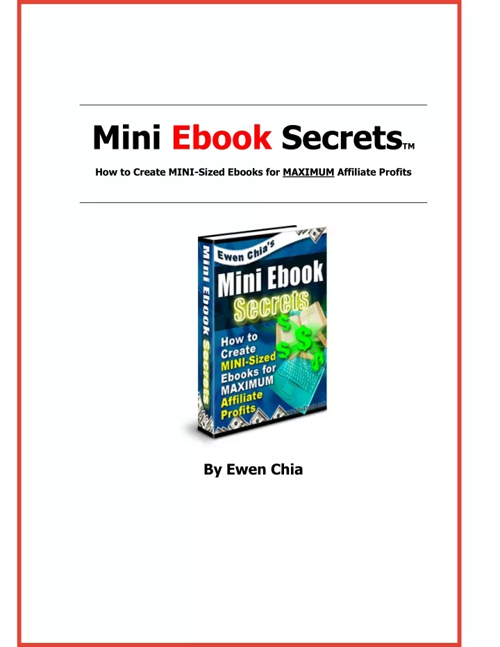 mini ebook secrets tm how to create mini sized