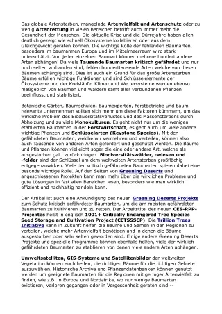 das globale artensterben mangelnde artenvielfalt