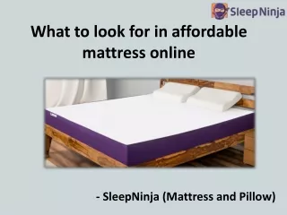 Memory Foam Mattress and Pillow at best price – SleepNinja