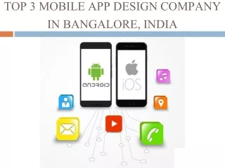Top 3 Mobile App Design Company in Bangalore, India