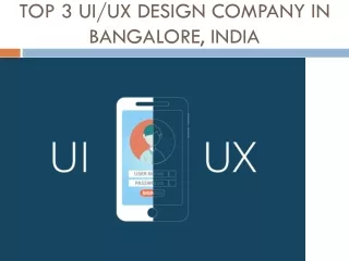 Top 3 UIUX Design Company in Bangalore, India
