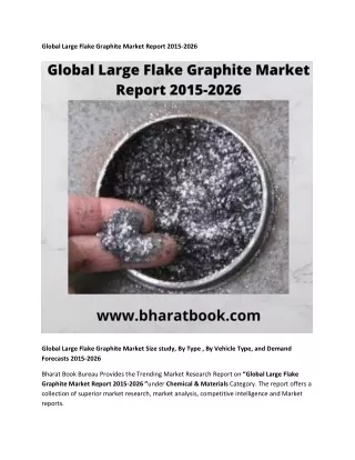global large flake graphite market report 2015