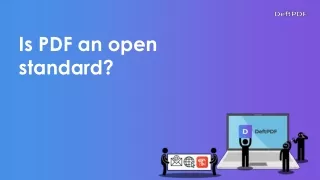 is pdf an open standard