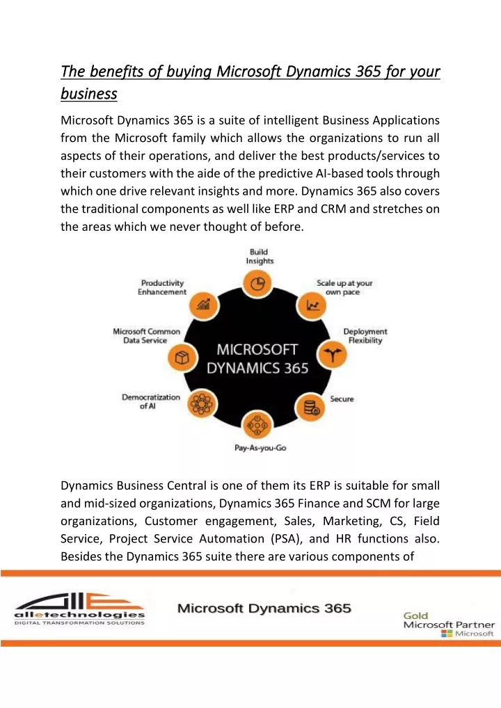 the benefits of buying microsoft dynamics
