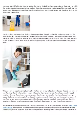 Will MC Commercial Cleaning Ever Die?