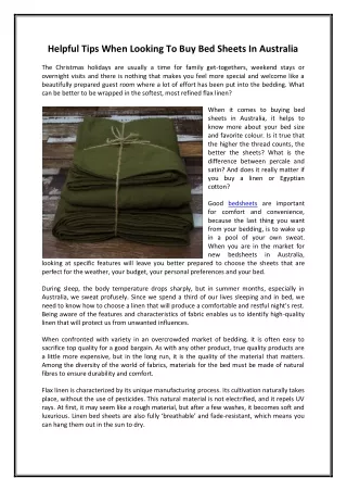 helpful tips when looking to buy bed sheets