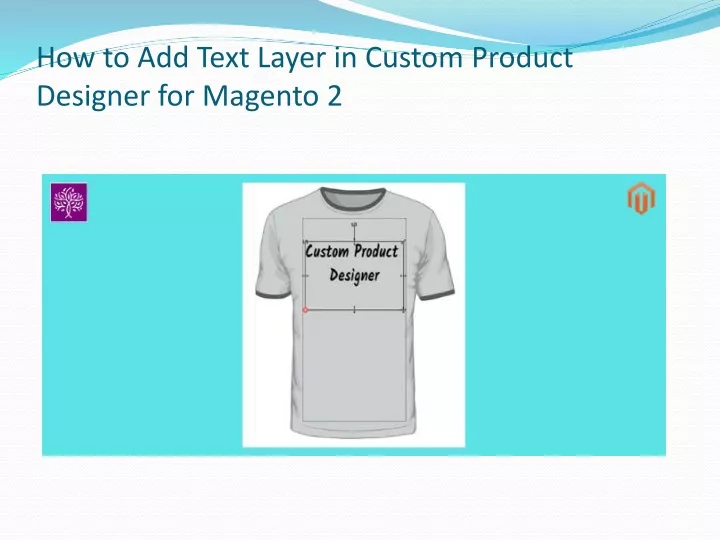 how to add text layer in custom product designer for magento 2