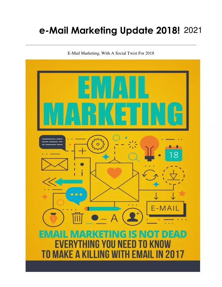 e mail marketing update 2018 2021