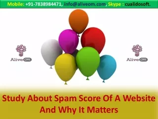 Study About Spam Score Of A Website And Why It Matters