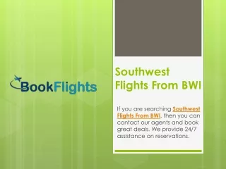 southwest flights from bwi