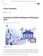 Examples of artificial intelligence in banking in 2021 - slide 1