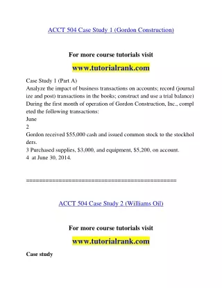 ACCT 504 Education Organization- tutorialrank.com
