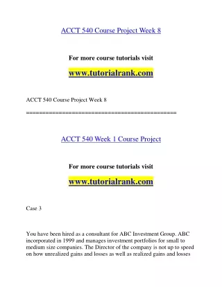 ACCT 540 Education Organization- tutorialrank.com