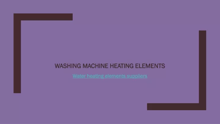 washing machine heating elements