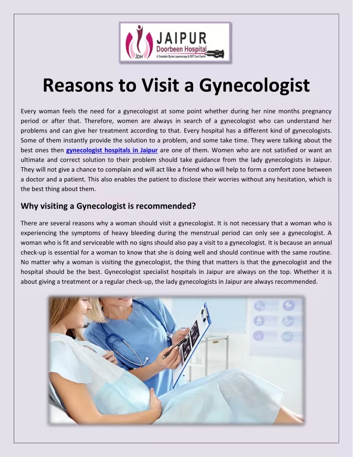 reasons to visit a gynecologist